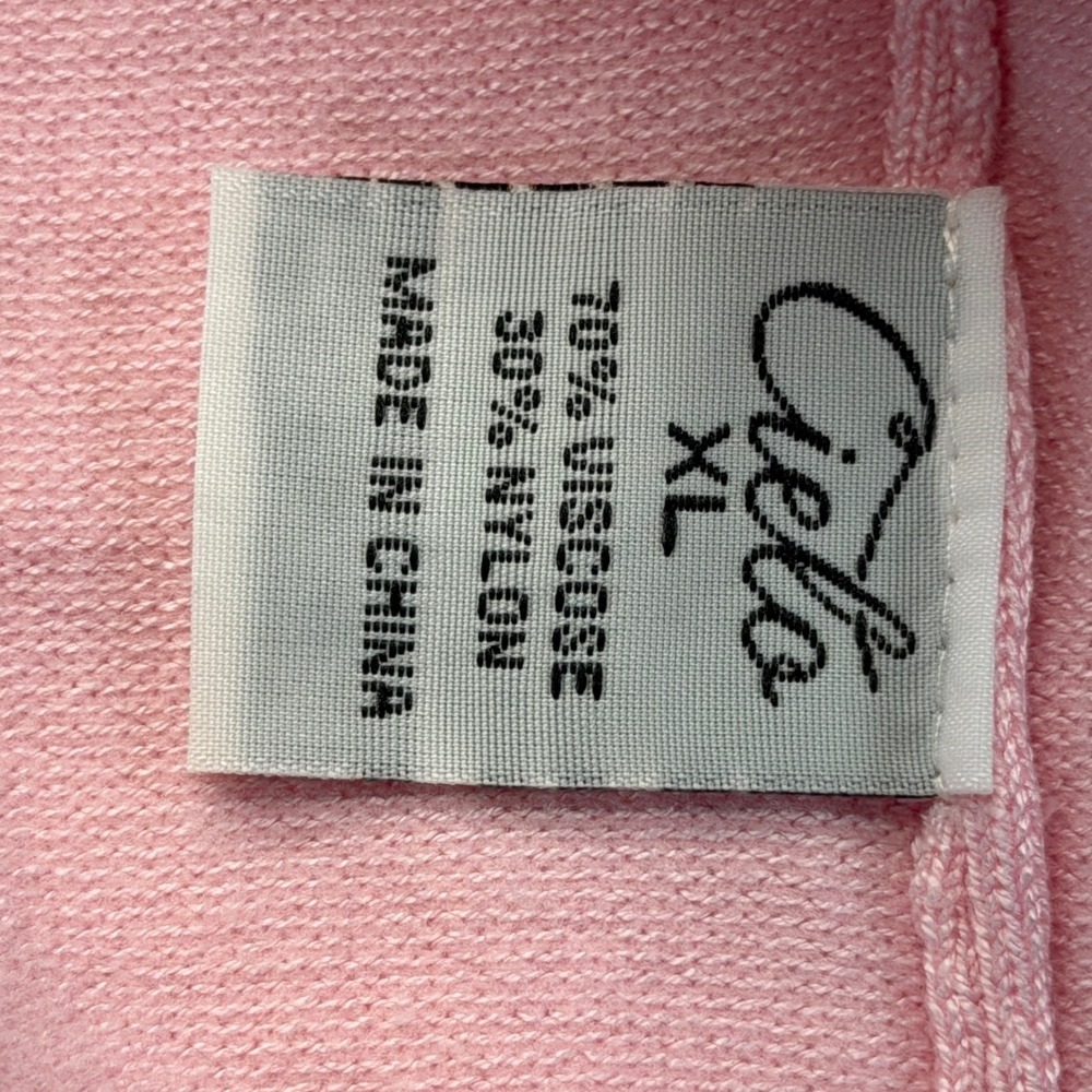 Cielo Open Front Ribbed Cardigan Sweater Women XL Pink - Picture 6 of 6